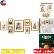Vintage Gold Picture Frames Set 7 - Ornate Gallery Wall Display 11x14 8x10