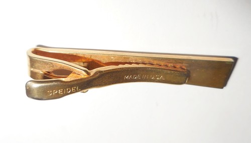 VINTAGE USA GOLD FILLED SPEIDEL TIE CLASP TIE BAR NICE DESIGN - Picture 2 of 4