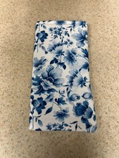 Eyeglass / Sunglass Soft Fabric Case - Small Blue White Floral - Summer