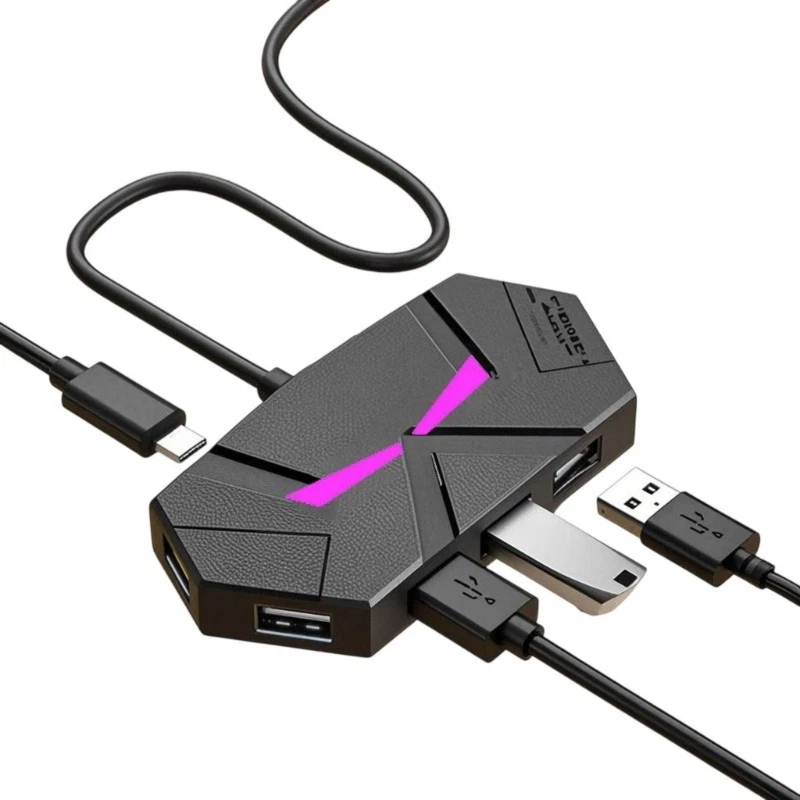 7-Port USB 2.0 Hub for Laptop PC Hard Drive Expansion Splitter