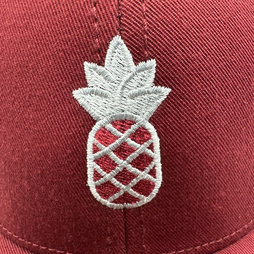 Link Soul Golf Hat Embroidered Pineapple Mesh Back Maroon - Picture 3 of 12