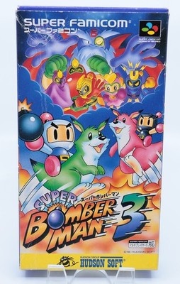 Super Bomberman 3 Nintendo Super Famicom Japanese Game CIB Complete Used