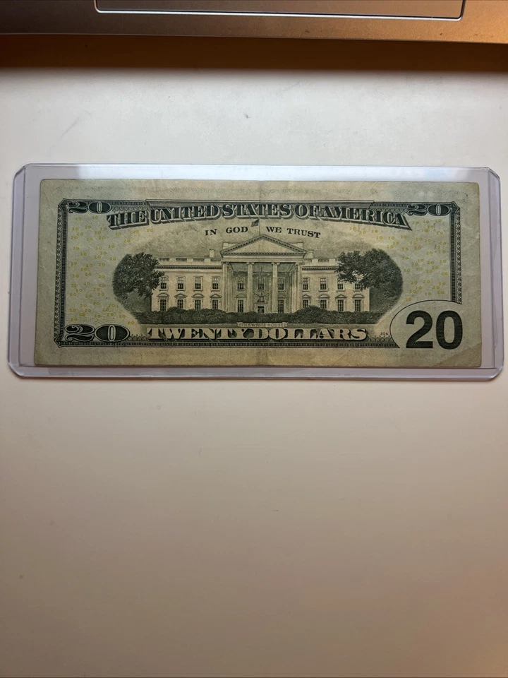 2009 20 Dollar Bill Low Serial Number 000 Circulated Very Nice - Image 3 of 4