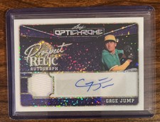 2025 Leaf Optichrome Baseball Prospect Relic Autographs Gage Jump 1/1