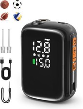 Portable Ball Pump with 2 Needles, Electric Ball Pump with Pressure Gauge and Di