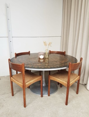 Vintage Mid Century Danish Tulip Dining Table Poul Cadovius Cado France & Son R844