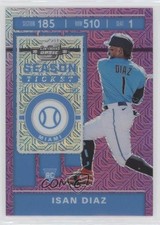 2020 Panini Chronicles Contenders Optic Purple Mojo Prizm 9/75 Isan Diaz #27 y0i