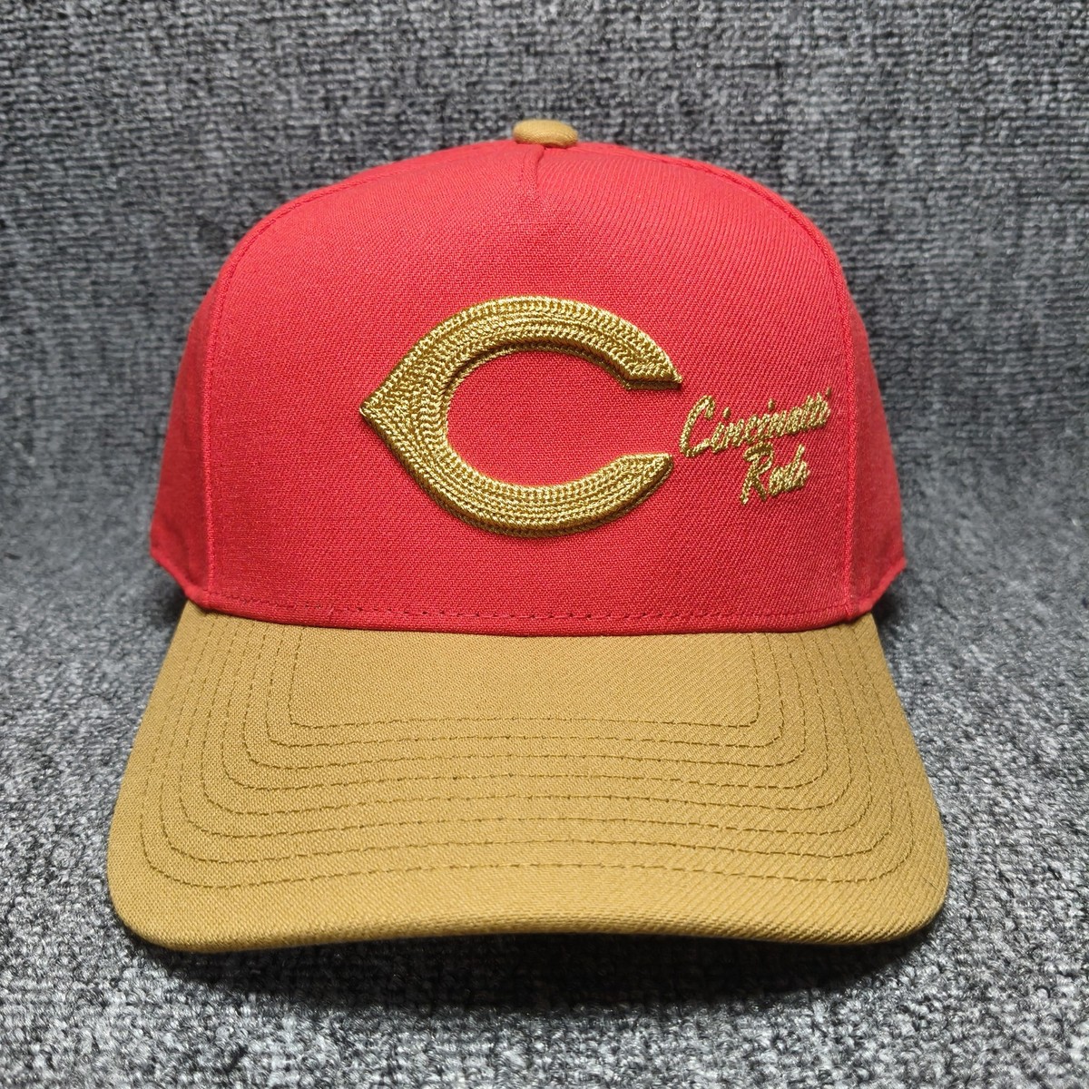 Mitchell & Ness Cincinnati Reds MLB Red Tan Snapback Hat Cap
