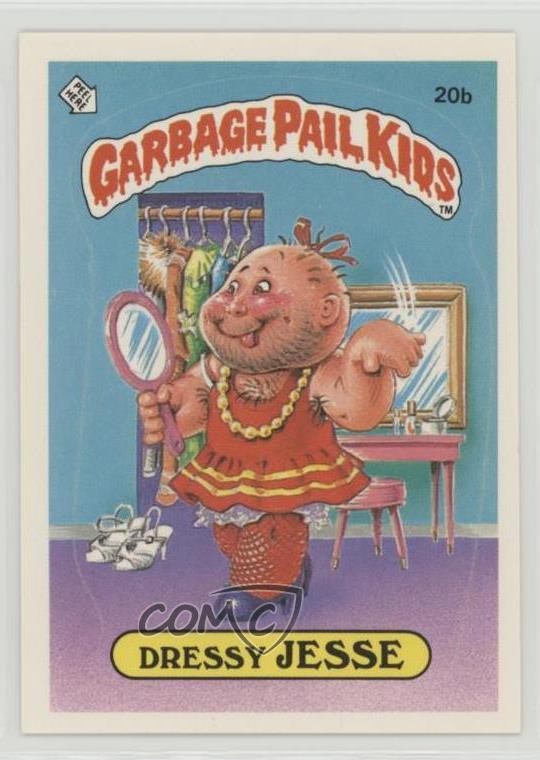 1985 Topps Garbage Pail Kids Series 1 Dressy Jesse (One Star Back) #20b 0a5