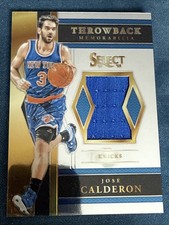 2017-18 Panini Select - Throwback Memorabilia Jose Calderon #TM-JCR (MEM)