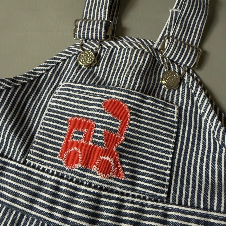 Mono tren babero bebé Sears Perma Prest vintage principios de los 70 talla pequeña 15-20 libras Foto 3 de 4