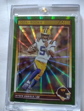 2024 Score Jayden Daniels #302 RC Green Holo Laser Spoke #077/180 Commanders