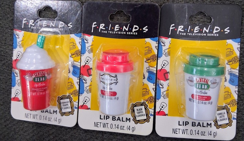 Friends The TV Show Central Perk Lip Balm 3 Pack Coffee, Latte,Frappe Flavors 