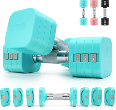 20LBS Adjustable Dumbbell Set, 4 in 1 Free Weights Dumbbells Set For,4Lb 6Lb 8Lb