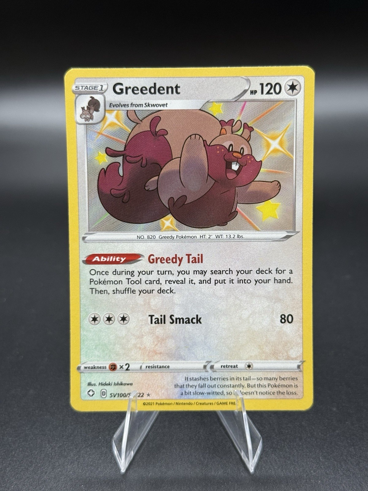 shiny greedent pokemon card 2021 Pokemon Sword & Shield Shining Fates Greedent V #53 CGC 8.5 NM-MT+ on Fanatics Collect