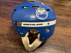 Vintage 1970's Northland Stan Mikita Blue Hockey Helmet - Edmonton Oilers Decals