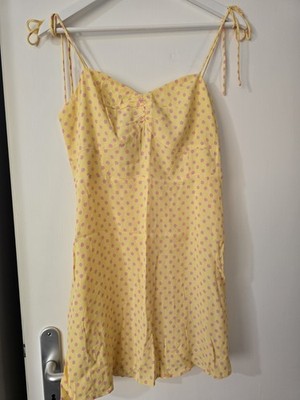 MNG Mango Damen Sommerkleid , M, Gelb