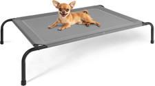 Cooling Breathable Elevated Dog Bed, No-Slip Feet, Metal Frame, Indoor and Outdo