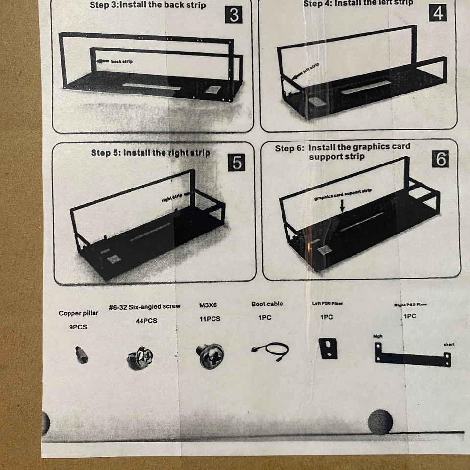 Open-Air GPU Crypto Mining Frame Rig 12 GPU Slots Heavy-Duty Steel DIY Assembly - Image 4 of 4