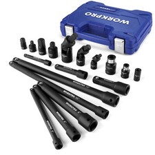 Workpro 18-piece 14 38 12 Drive Impact Socket Extension Set Premium Cr-v Workpro 18-piece 14 38 12 Drive Impact Socket Extension Set Premium Cr-v
