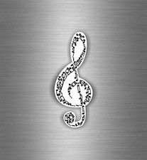 Pegatina de instrumento musical llave sol coche nota R1