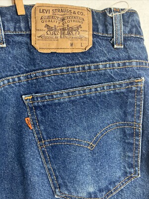 Vintage Levi's 517 Jeans Men's 42 W X 31 L Bootcut USA Orange Tab