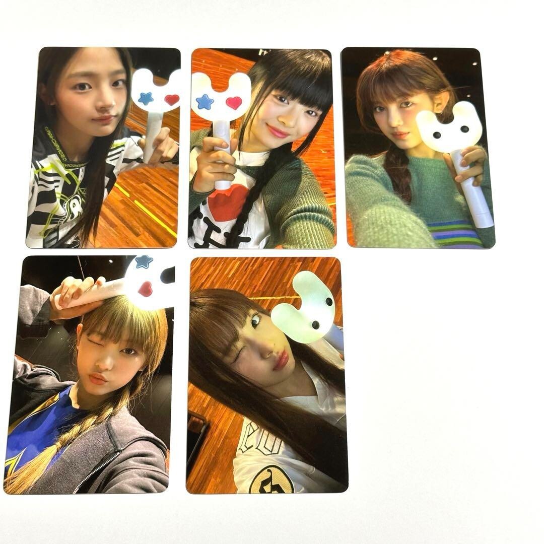 NEWJEANS LIGHT STICK ペンライト トレカ　5枚セット Miuhuy Newjeans Concert Lightstick with Photocard and Dust Bag