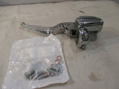 Harley Davidson OEM Chrome Hydraulic Clutch Reservoir, clamp and lever #2