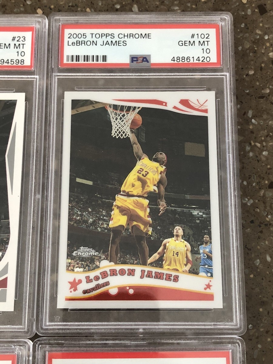 【希少】2005-06 Topps Chrome LeBron James 2004,05,06,08 Topps/Topps Chrome LeBron James Set ALL PSA 10
