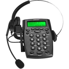 AGPTEK Business/Call Center Telephone with Monaural Headset & Dial pad