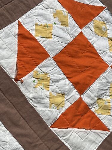 Vintage SHOO FLY quilt • Hand Quilted Stitched • 76”x60” - Picture 15 of 18