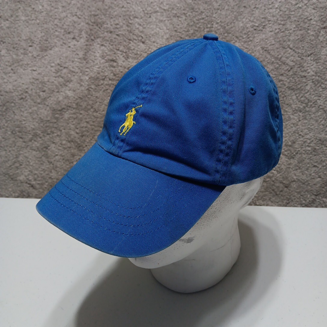 POLO Ralph Lauren Hat Cap Blue Adjustable Buckle Back One Size | eBay
