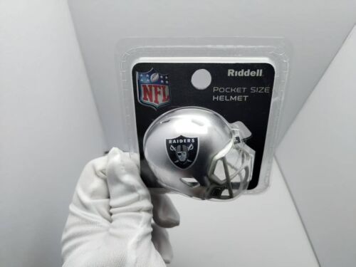 LAS VEGAS RAIDERS 2022 NFL Limited Edition Pocket Pro Grey Alternate Helmet - Picture 7 of 9
