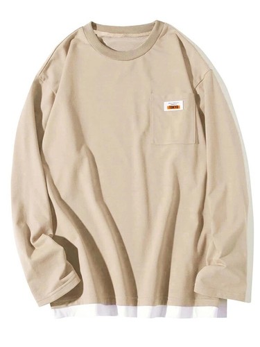 Manfinity Hypemode Men Pocket Letter Patched Combo Tee