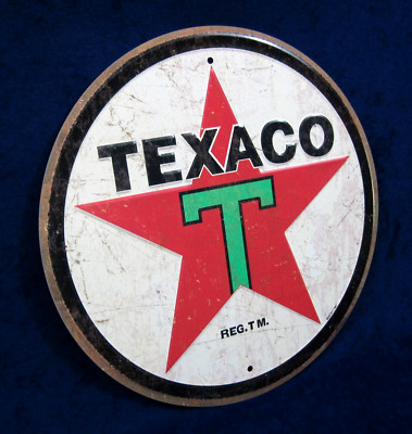 TEXACO 1936 Logo - *US MADE* - Embossed Metal Sign - Man Cave Garage ...