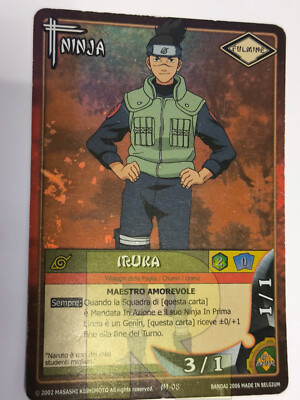 Iruka ® NI-08® Naruto Card Game ® Rara Holo ® Italiano