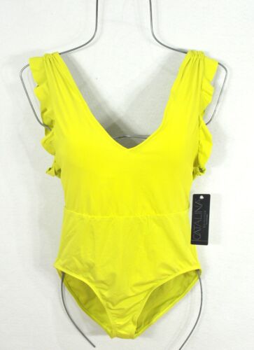 Catalina Women's Swimsuit Size S One Piece Ruffle Bathing Suit Vacation NWT