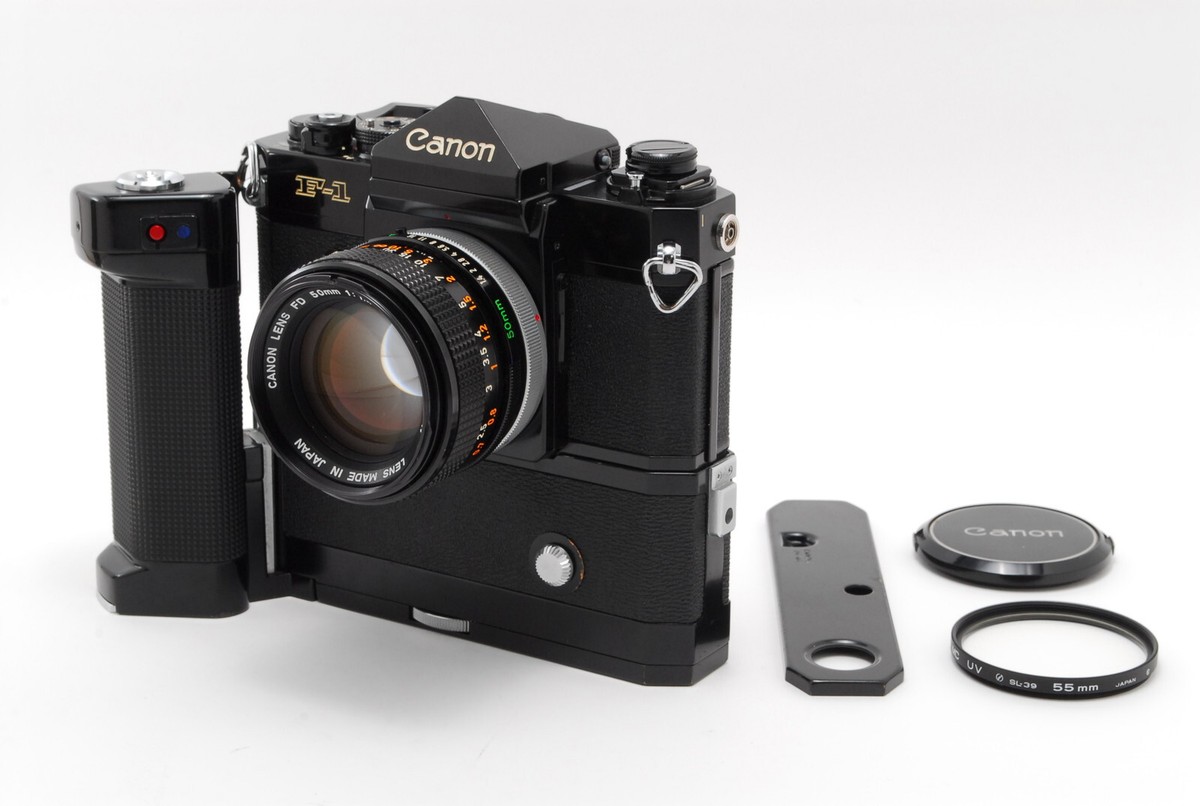 EXC+5】Canon F-1 35mm SLR Film Camera Body + 50mm F1.4 Motor Drive