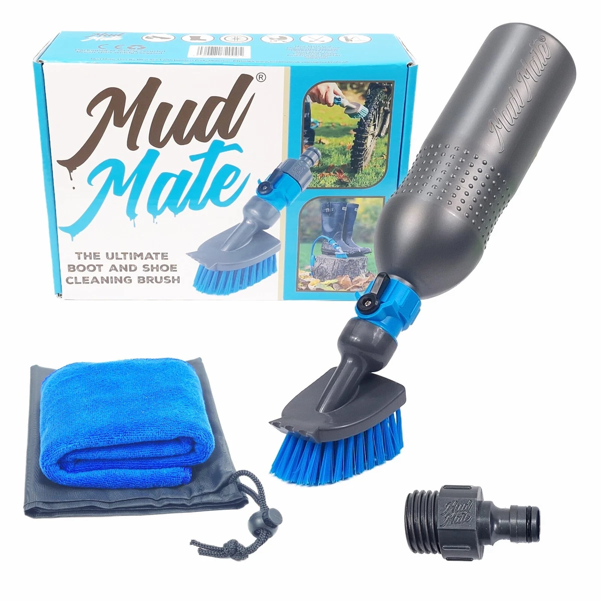 MUD MATE football rugby boot cleaner hiking golf buddy shoe brush