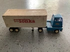 Vintage 1960's Tonka Mini Tonka Semi TractorTrailer Blue & White ~ 16" Read