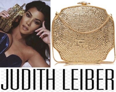 NWT NEW 2014 Judith Leiber Crystal Vintage Gold Evening Purse