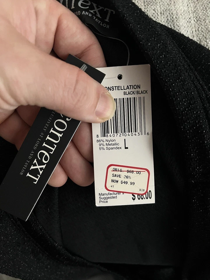 Suéter assimétrico Context Lord & Taylor preto/prata lurex ombré novo com etiquetas tamanho: G - Imagem 4 de 4
