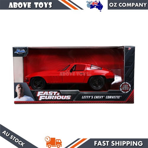 Jada 1:24 Fast & Furious 8 '66 Chevy Corvette Diecast Car Model Hollywood Ride - Picture 2 of 5