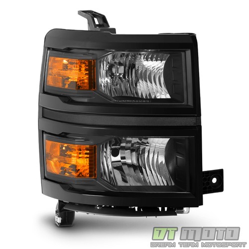 2014-2015 Chevy Silverado 1500 w/Black Trim Headlight Headlamp RH Passenger Side - Picture 2 of 7