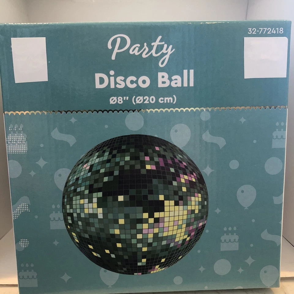 8” Mirror Glass Disco Ball DJ Dance Home Party Bands Club StagelightingRose Gold - Image 3 of 4