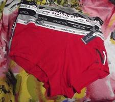 4 NEW NAUTICA NT9277 4PKAE PLUS SIZE SIGNATURE WAIST COTTON BOYSHORT PANTIES 2X