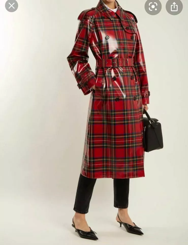 Tage med ly nøjagtigt burberry laminated tartburberry laminated tartan wool trench coat with  original | eBay