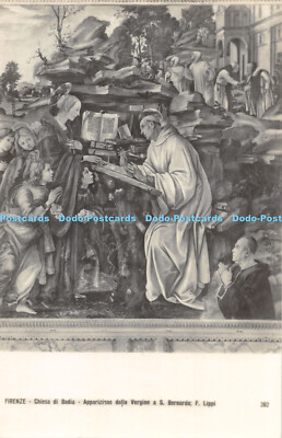 R418441 Firenze Chiesa di Badia Apparizione della Vergine a S Bernardo F Lippi