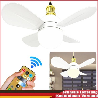 48W Ceiling Fan Light Quiet DC Motor 4 Blades LED Ceiling Fan Lamp 3 Fan Speeds 
