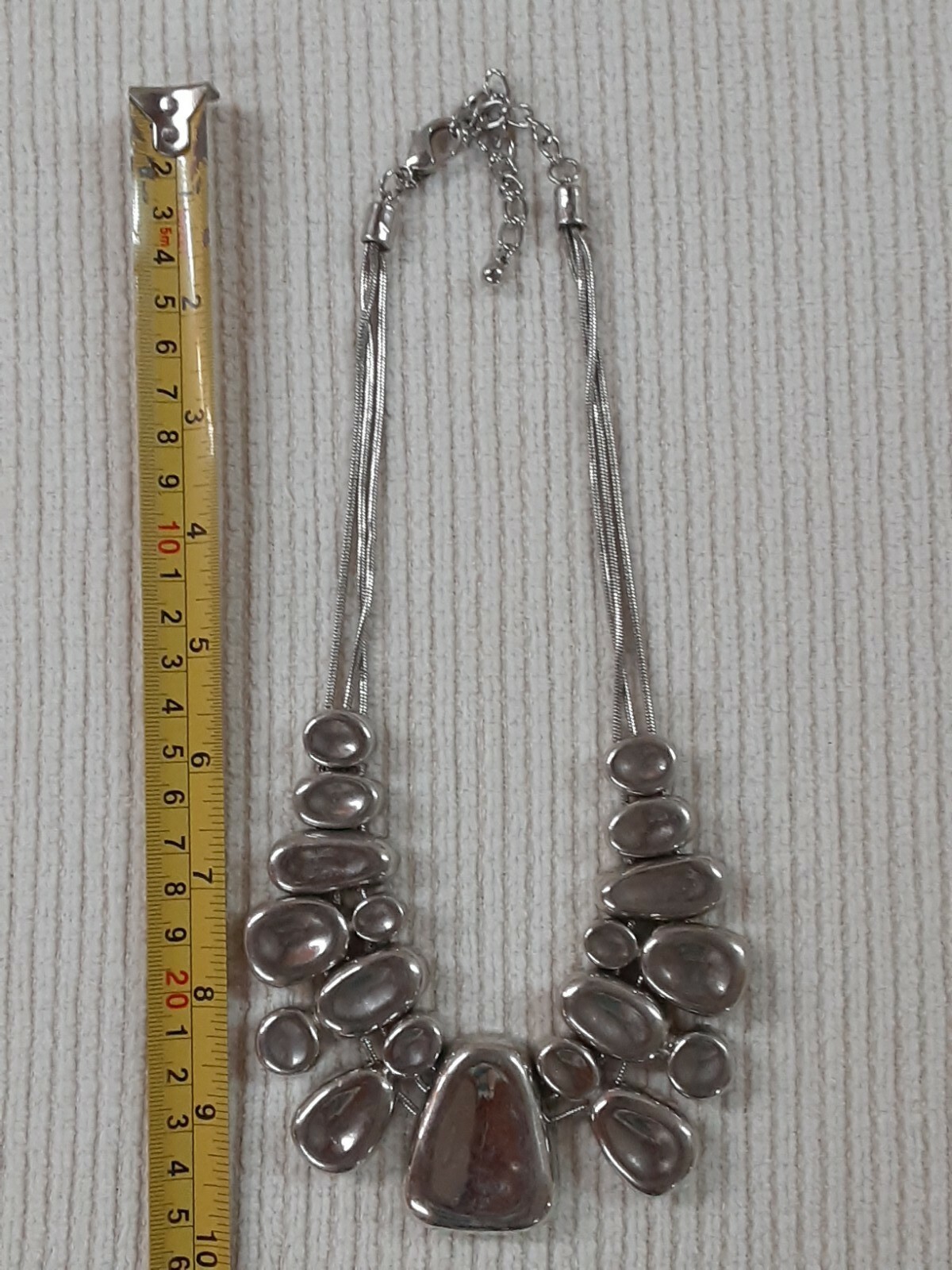 Chico’s Boho Chunky Silver Statement Necklace CHI… - image 3